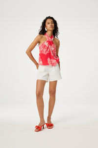 Esra Top | Warm White/Tropical