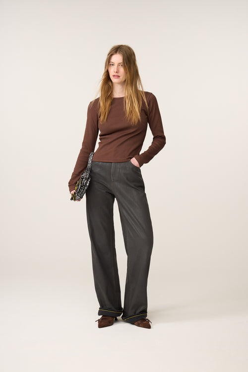 Tanja LS T-shirt | Chocolate Brown