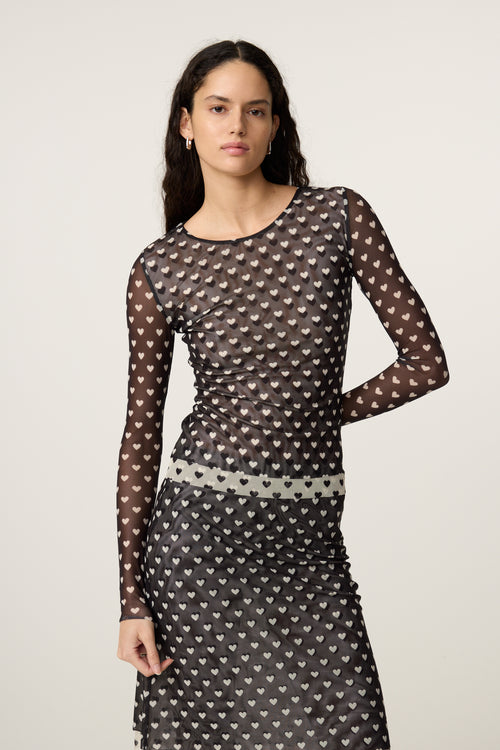 Junna Top | Cosy White/Black