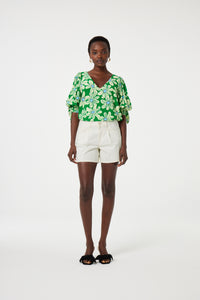 Nacha Top | Green Glow/Pool Blue
