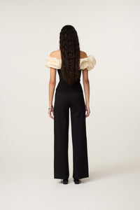 Poppie Top | Black/Cosy White