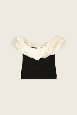 Poppie Top | Black/Cosy White