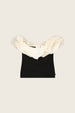 Poppie Top | Black/Cosy White