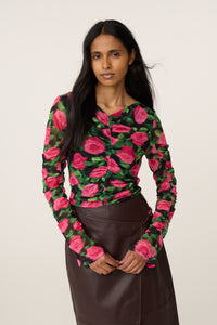 Karlis Top | Fab Fuchsia/Black