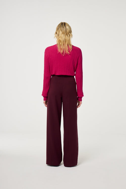 Nelsan Trousers | Deep Burgundy