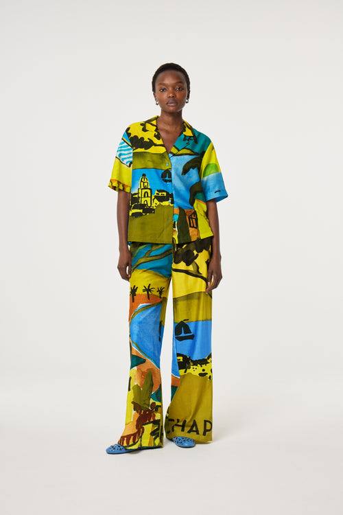 Brent Trousers | Yellow/Blue