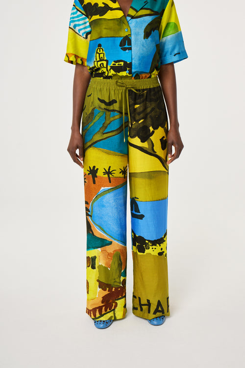 Brent Trousers | Yellow/Blue