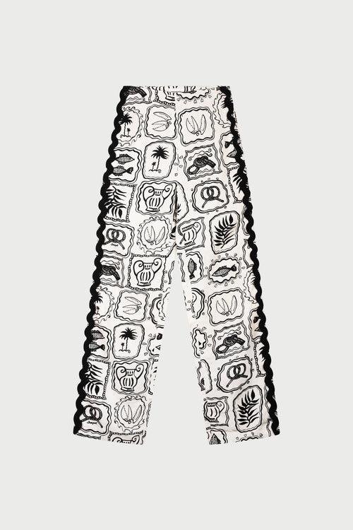 Guicho Trousers | Cosy White/Black