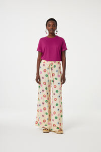 Palapa Trousers | Warm White/Pink Drea