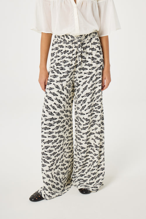 Palapa Trousers | Cosy White/Black