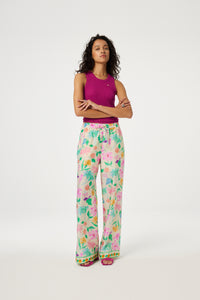 Brent Trousers | Warm White/Green Glo