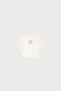 Benja T-shirt | Cosy White/Green