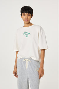 Benja T-shirt | Cosy White/Green