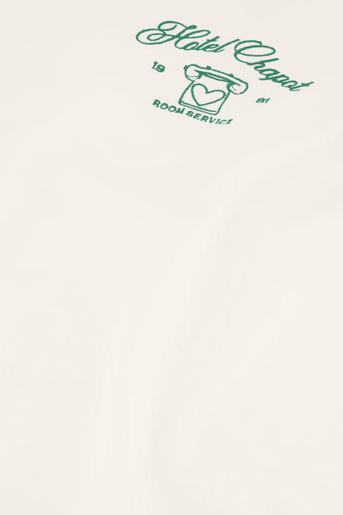 Benja T-shirt | Cosy White/Green
