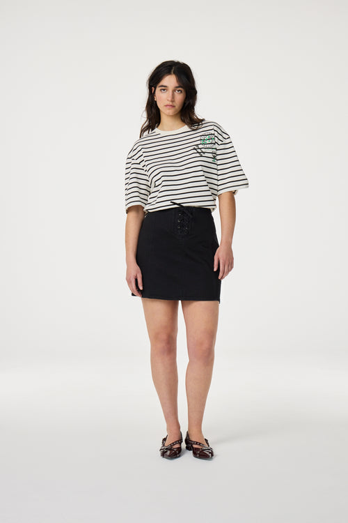 Benja T-Shirt | Cosy White/Black