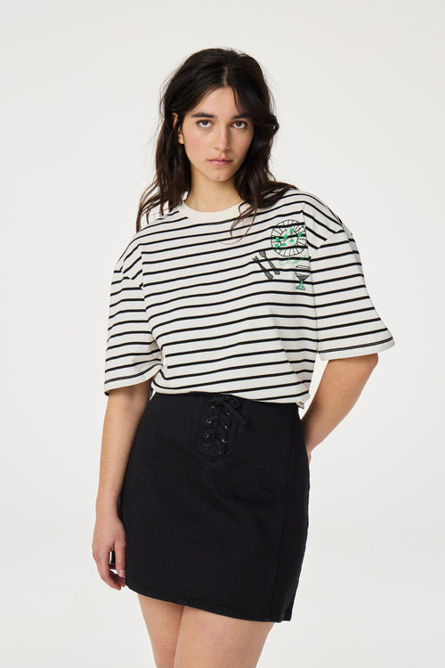 Benja T-Shirt | Cosy White/Black