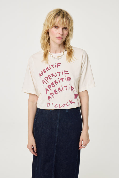 Rose Wine T-shirt | Cosy White