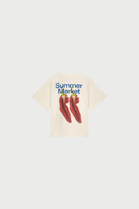 Market T-Shirt Pepper | Cosy White/Red