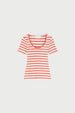 Lena Shortsleeve T-Shirt | Cosy White/Tangerine Tango
