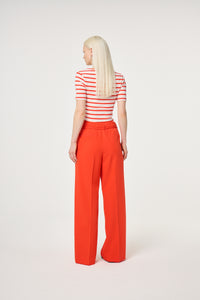 Lena Shortsleeve T-Shirt | Cosy White/Tangerine Tango