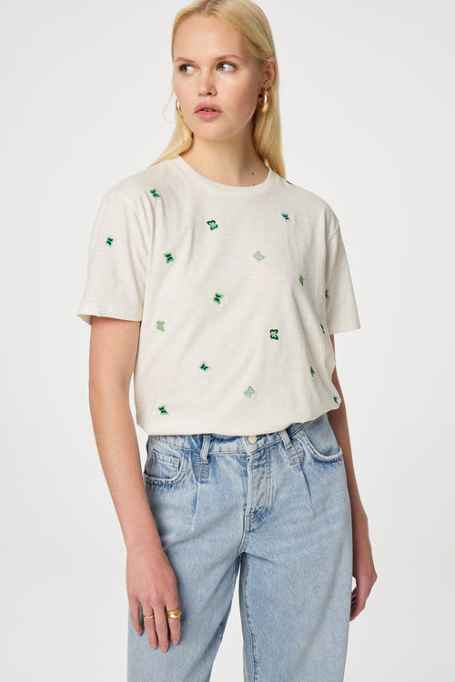 Bernard Butterfly T-Shirt | Cosy White