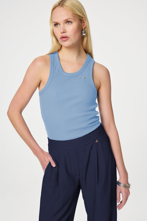 Tanja Jersey Tank | Summer Blue