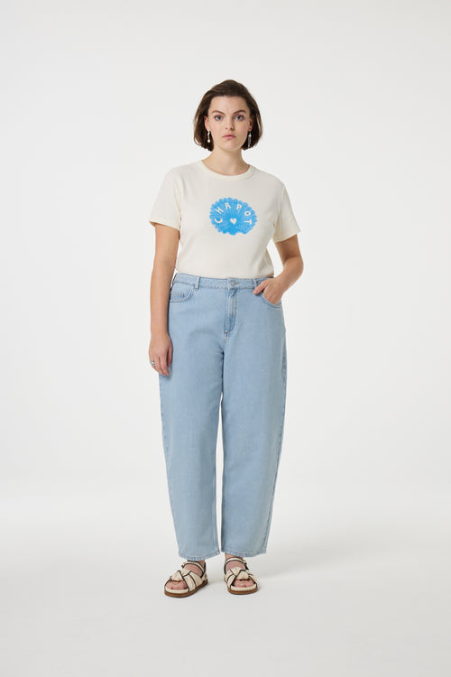 Gwen T-shirt | Cosy White/Blue