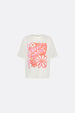 Fay Bloom Pink T-shirt | Cream White/Pink