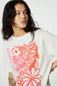 Fay Bloom Pink T-shirt | Cream White/Pink
