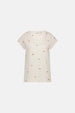 Phil Round V T-Shirt | Cosy White/Orange