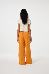 Phil Round V T-Shirt | Cosy White/Orange