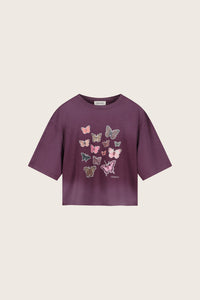 Benja Butterfly T-shirt | Brigitte Bordeaux
