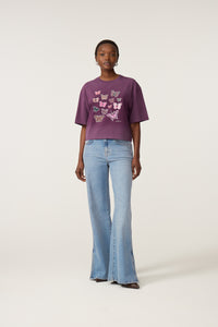 Benja Butterfly T-shirt | Brigitte Bordeaux