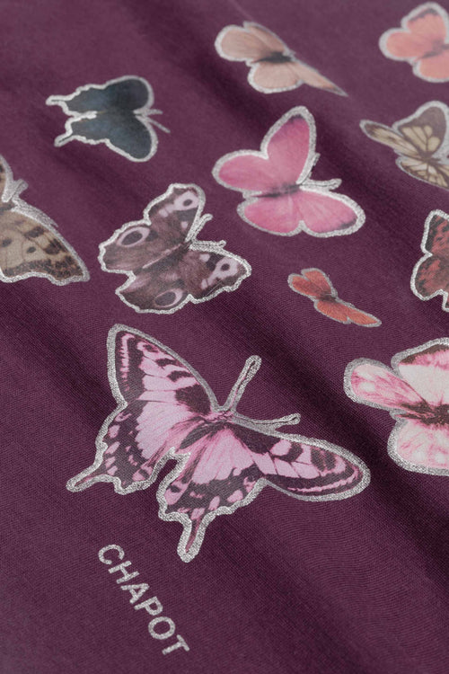 Benja Butterfly T-shirt | Brigitte Bordeaux