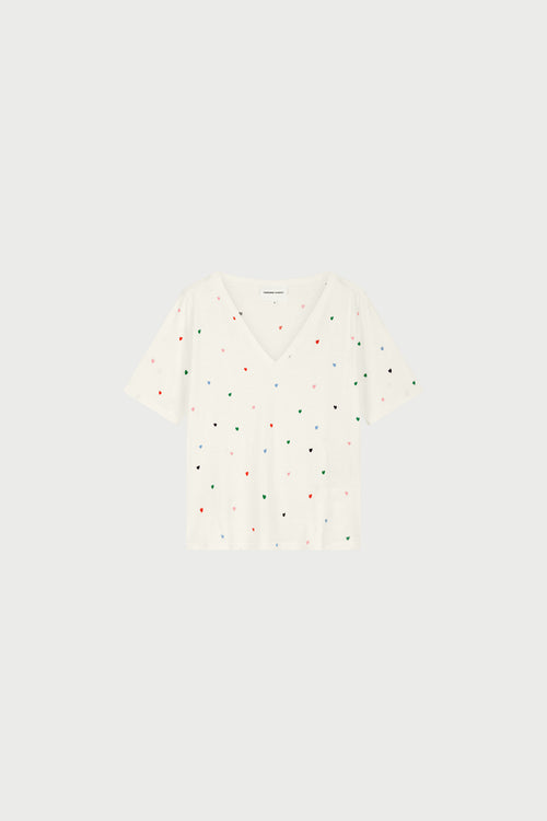 Phil V-Neck T-Shirt | Cosy White