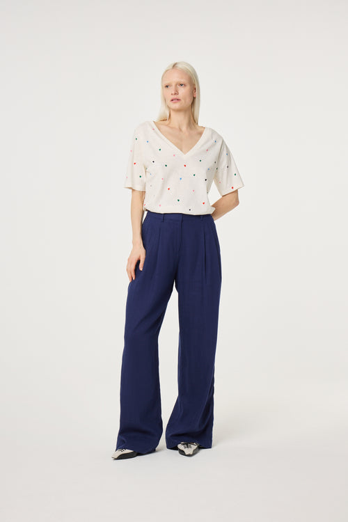 Phil V-Neck T-Shirt | Cosy White