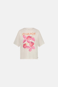 Steve Sketchbook T-Shirt | Cosy White/Coral