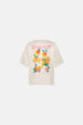 Steve Sketchbook T-Shirt | Cosy White/Orange
