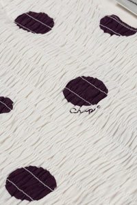 Carmen Polka T-shirt | Brown/Cosy White