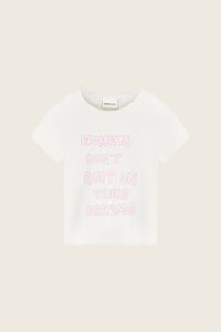 Gwen Slogan T-shirt | Cosy White