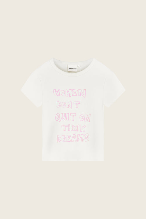 Gwen Slogan T-shirt | Cosy White
