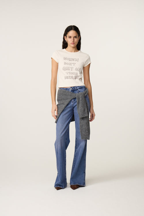 Gwen Slogan T-shirt | Cosy White