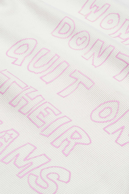 Gwen Slogan T-shirt | Cosy White
