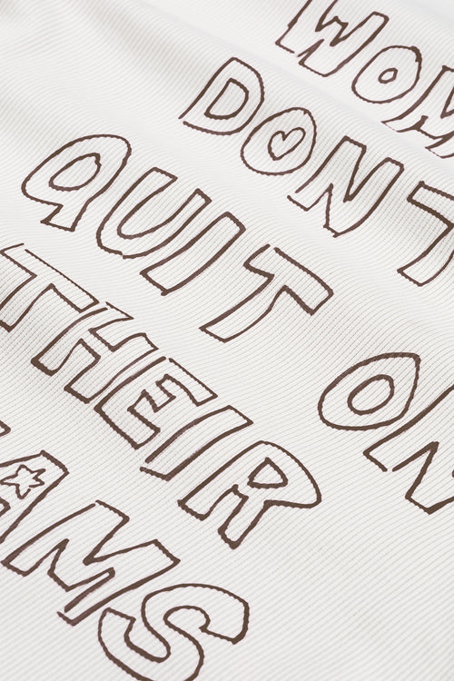 Gwen Slogan T-shirt | Cosy White