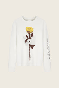 Phileine Rose LS T-shirt | Cosy White