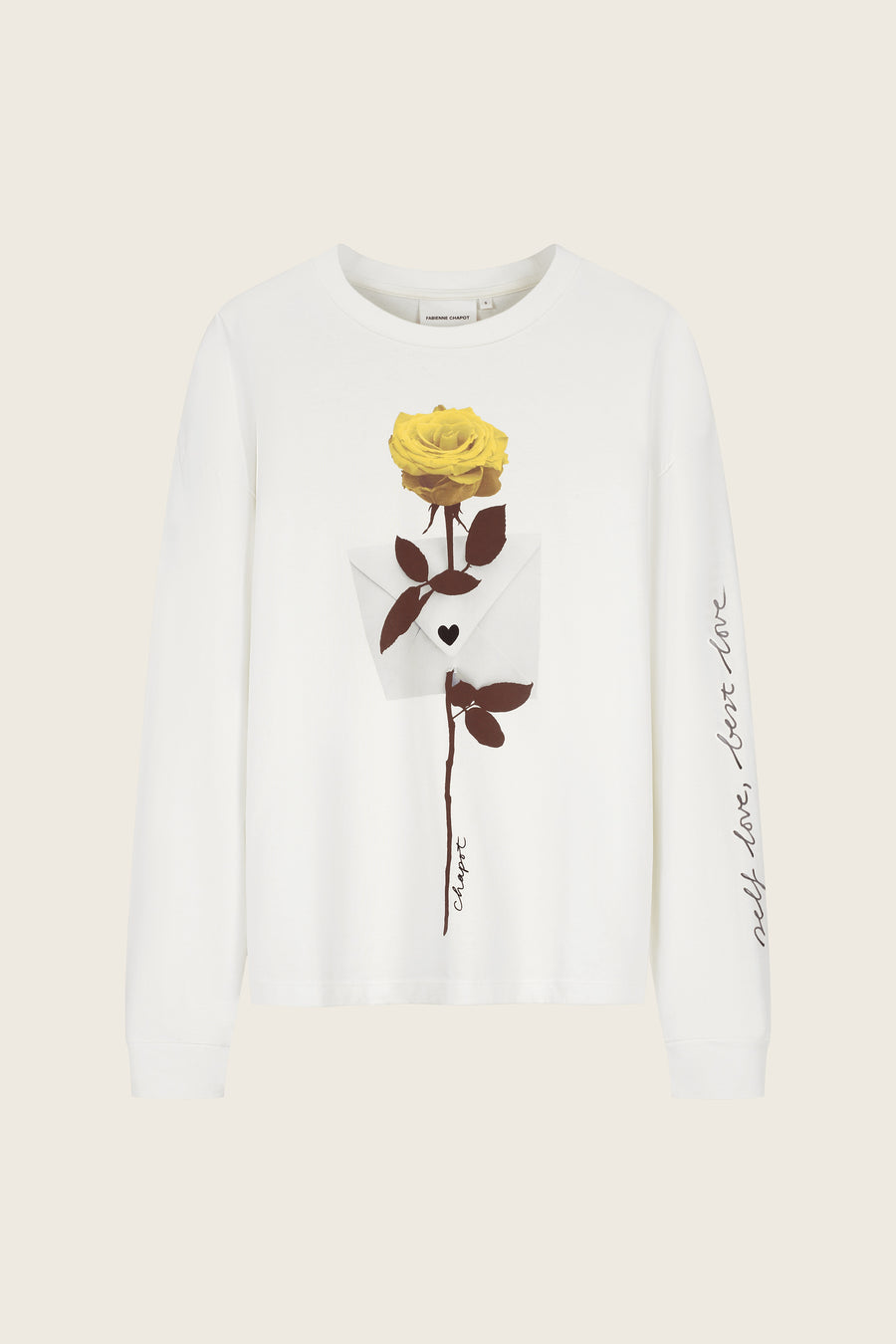 Phileine Rose LS T-shirt | Cosy White