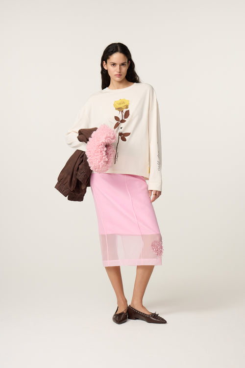 Phileine Rose LS T-shirt | Cosy White