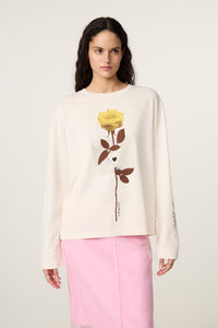 Phileine Rose LS T-shirt | Cosy White
