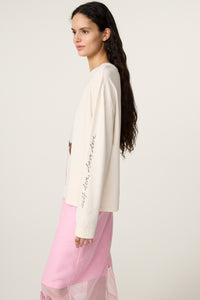 Phileine Rose LS T-shirt | Cosy White