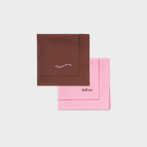 FC X Kulu Club Napkins | Brown/Pink